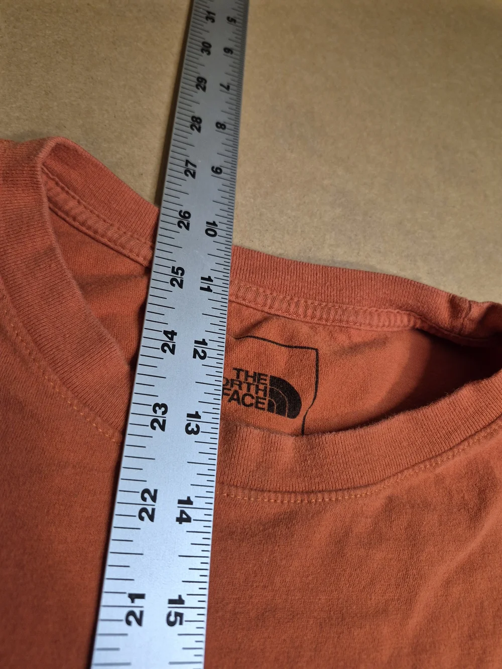The North Face Men's Long Sleeve Crew Tee - Rust Orange